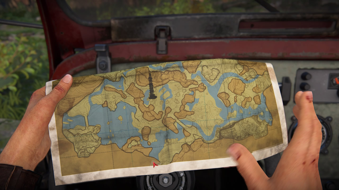 El mapa de Chloe servirá para marcar las localizaciones visitadas o pendientes de investigar.