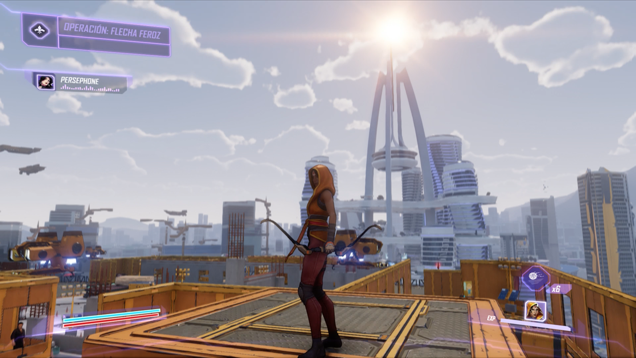 El escenario de juego es muy vertical, lleno de torres y rascacielos, que los agentes escalan y en los que pueden navegar con agilidad.