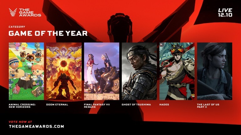 The Last of Us Part II, Ghost of Tsushima y Final Fantasy VII Remake competirán por el GOTY en los Game Awards