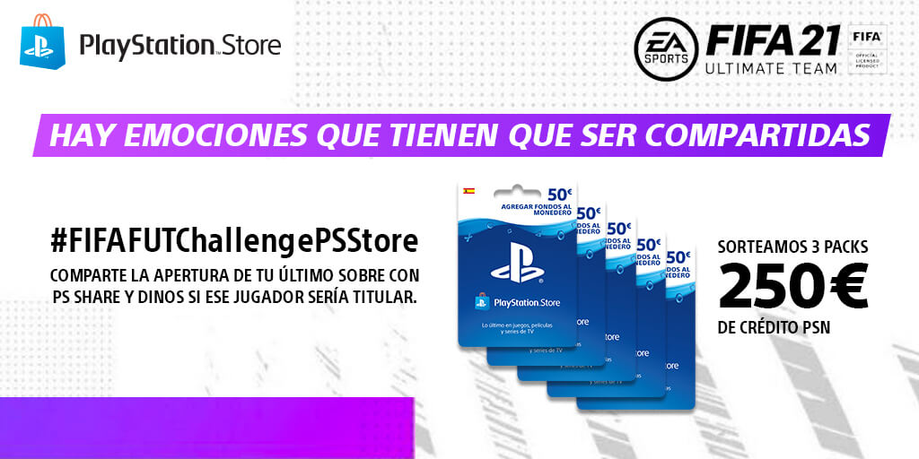 FIFA 21: Gana 250€ de crédito PSN simplemente al abrir un sobre de FUT
