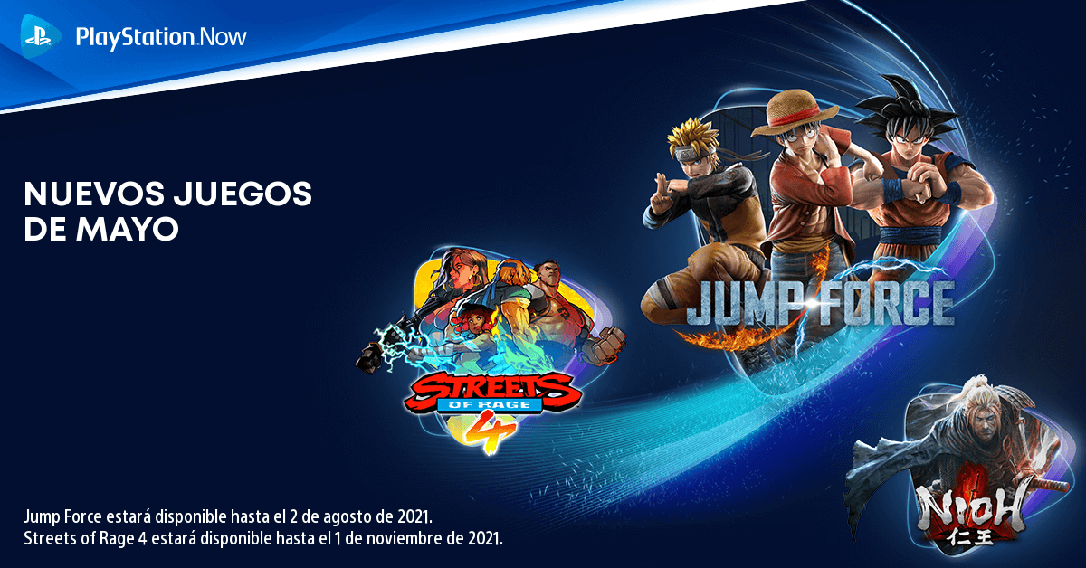Jump Force se une al catálogo de PS Now junto a otros dos títulos en mayo