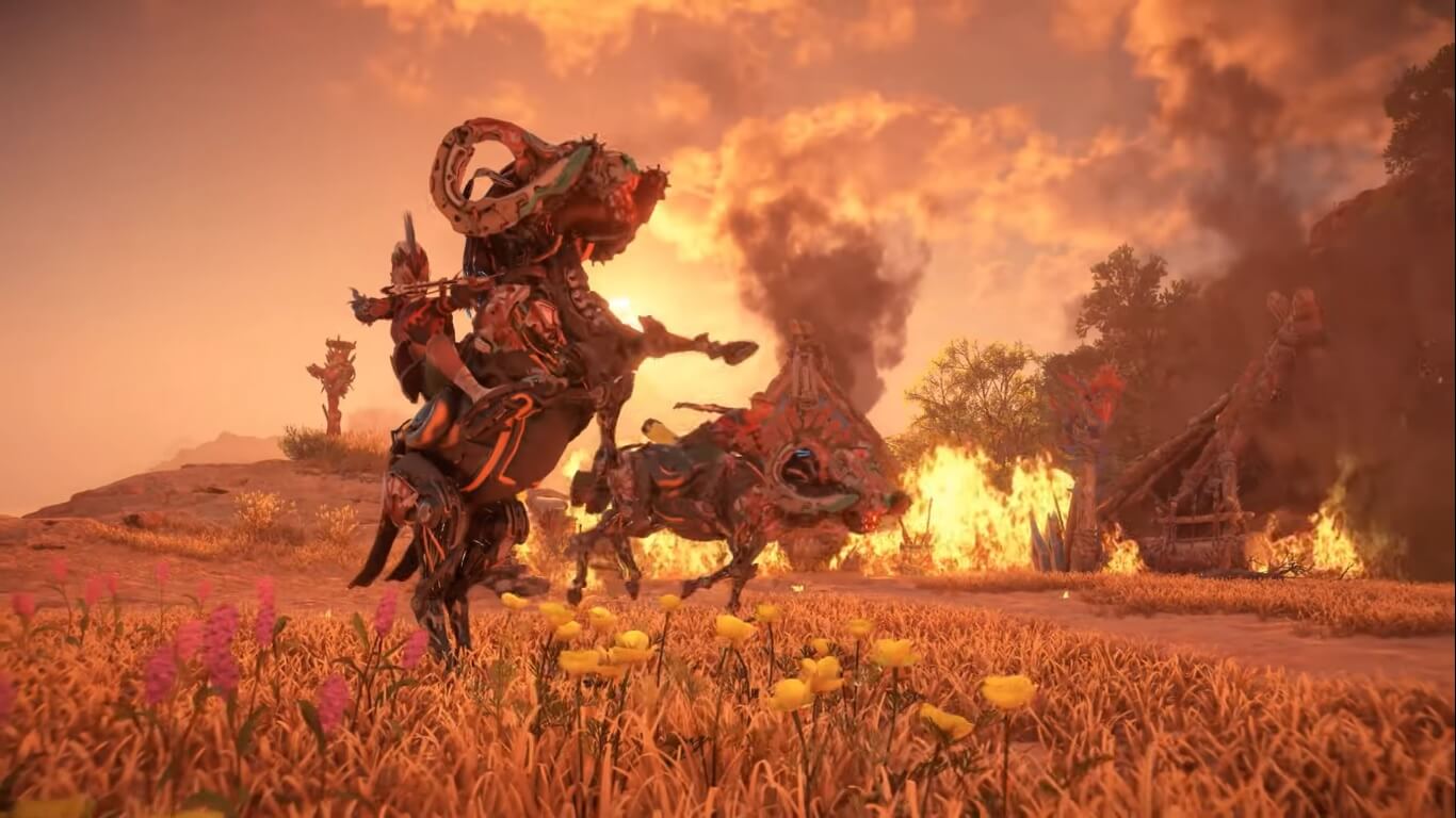 Horizon Forbidden West muestra sus sorprendentes máquinas en un tráiler en español