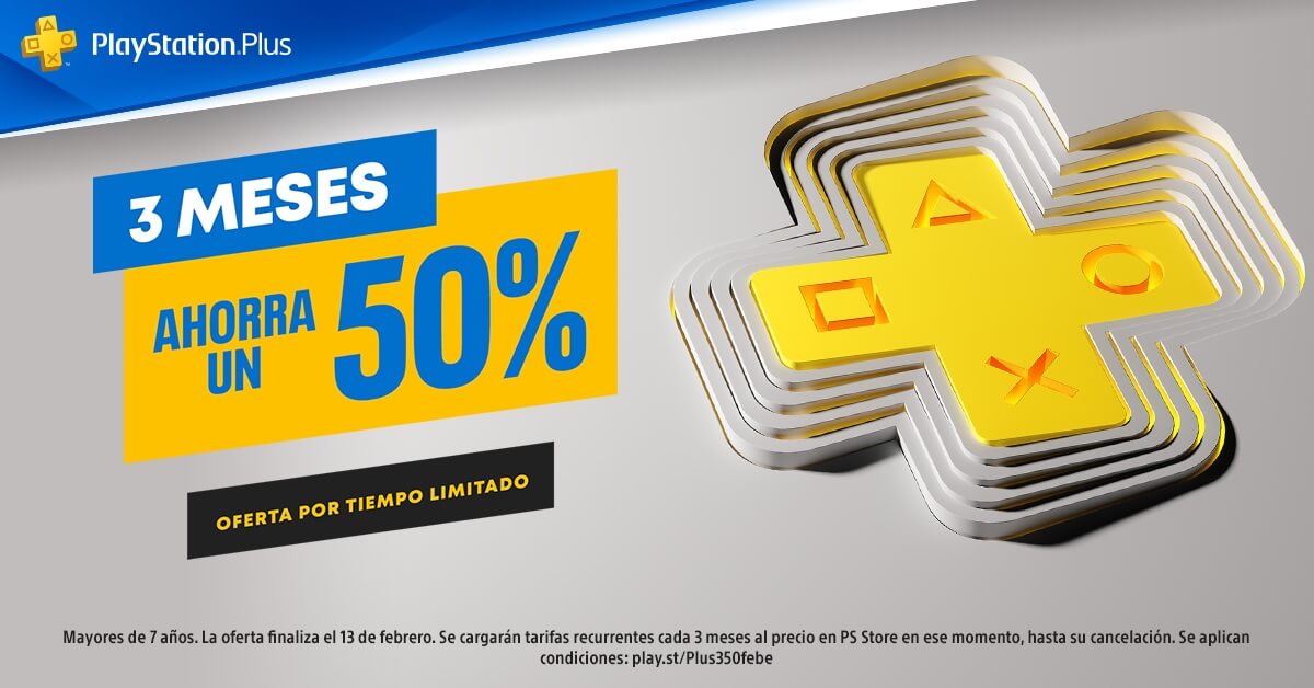 Ahorra ya un 50% en la suscripción de tres meses de PS Plus
