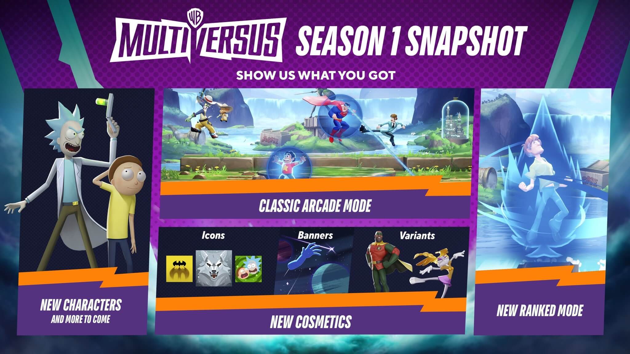 MultiVersus añadirá los modos Arcade y Clasificatorio en su Primera Temporada