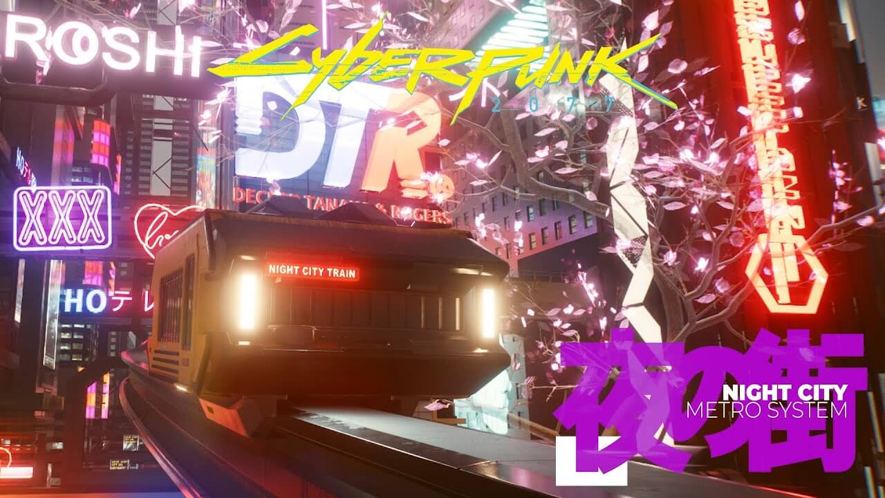 Un fan de Cyberpunk 2077 crea un mod del metro de Night City que CDPR nunca terminó