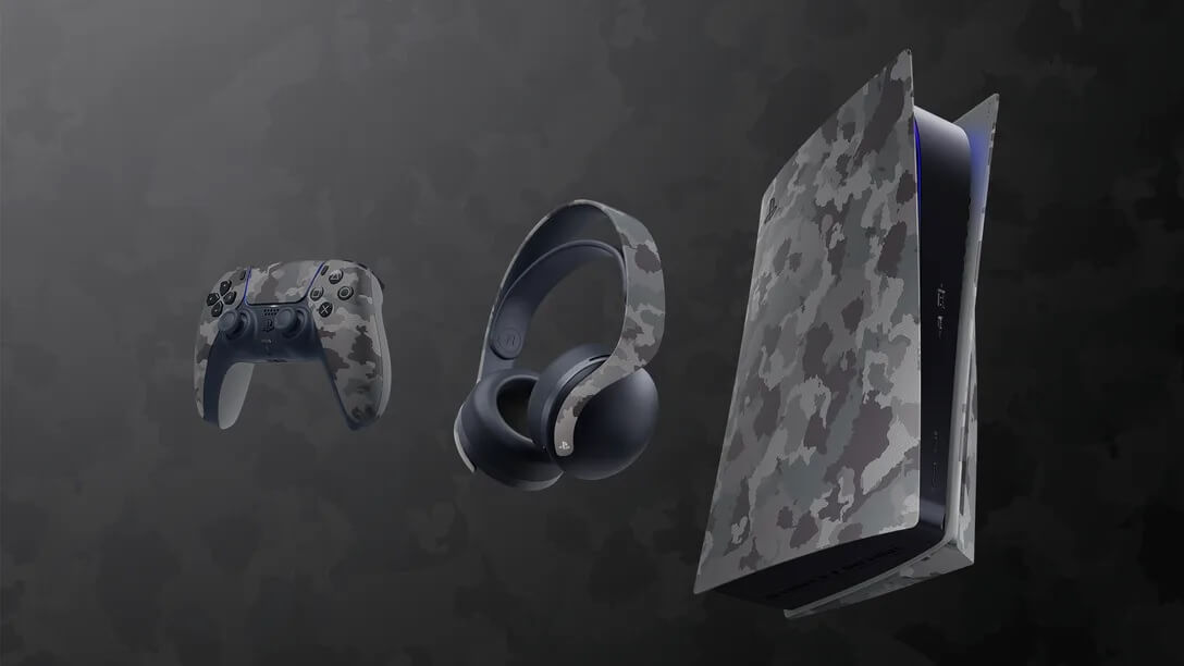 PlayStation presenta los accesorios Gray Camouflage para PS5