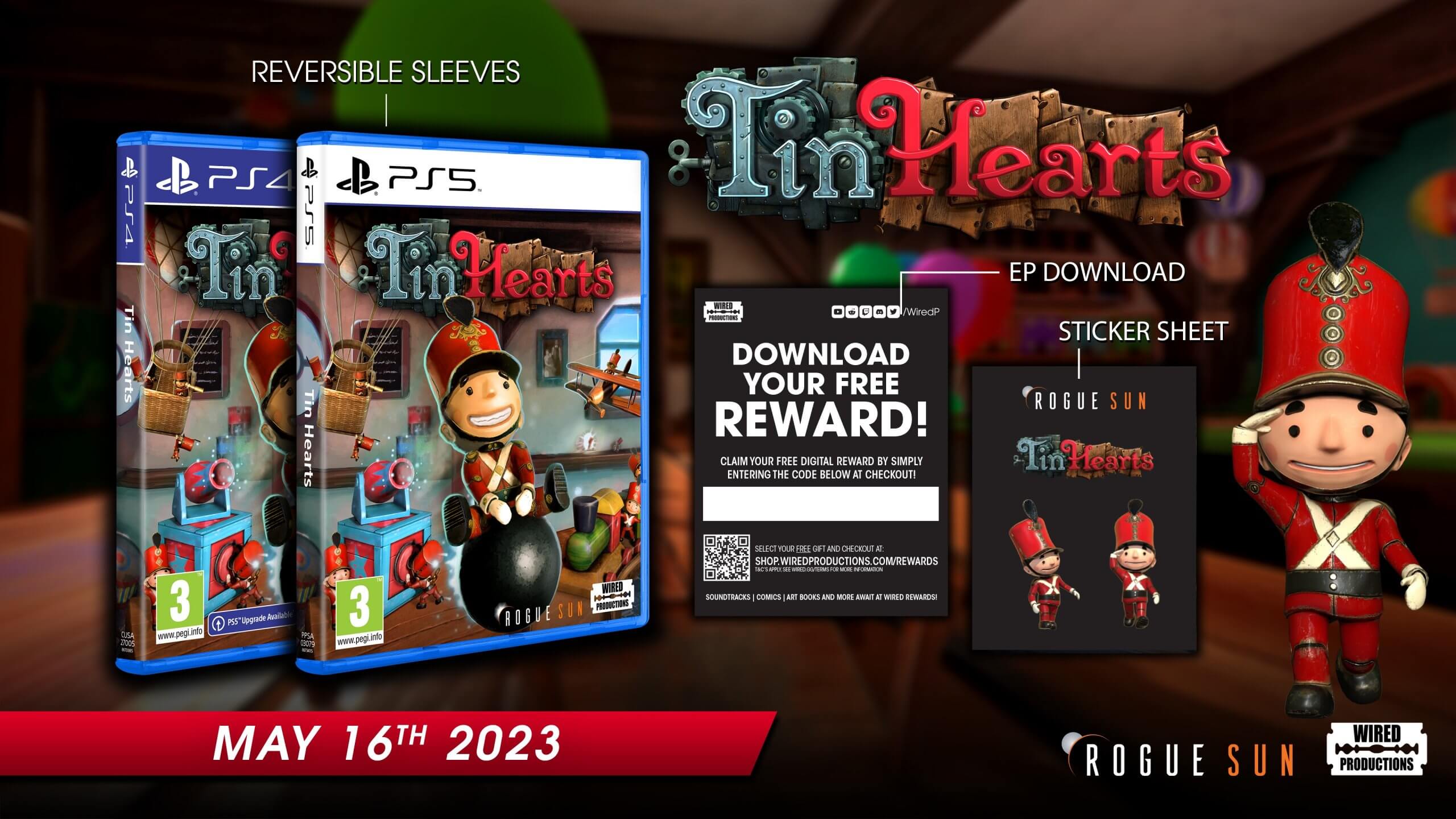 The Tin Hearts adventure is now available physically for PS5 and PS4